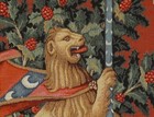 Wall Woven Medieval Tapestry A Lion - Lady And Unicorn  Taste Antique Millefleur