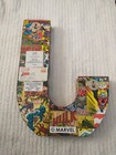 Retro Marvel Comic Book Collage Decorative Letter  j  Superhero
