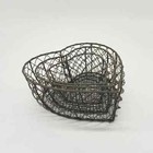 Heart Shaped Metal Wire Nesting Baskets Vintage Style Storage Baskets  Rusty