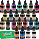 22 Colors With 2 Thinner Metallic Acrylic Airbrush Paint Set For Metal Canvas