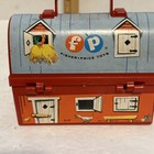 1960 s Vintage Fisher Price Barn Farm Mini Lunch Box  549 Great Lithos condition