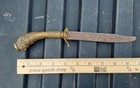 G 1878 Toledo Spain Artilleria Heavy Brass Ornate Dagger Dirk Knife Pistol Grip