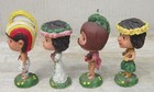 4 Vintage Hawaiin Bobblehead Dolls Hula Girl warrior bride shaman    Nodders