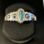 Vintage Native American Navajo Indian Nickel Silver Tourist Cuff Bracelet