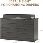 Nursery Dresser With Baby Changing Table 8 Wood Drawer Diaper Changing Station
