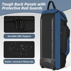 Baseball Catcher Bag With Wheels For 4 Bats Portable   Durable With Smart Detail