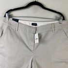 J  Crew Classic 5  Chino Shorts Womens Size 12 Gray Flat Front Pockets H1453