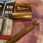 Gillette Ball End Tech Gold Vintage De Safety Razor  10 Nos Super Blue Blades