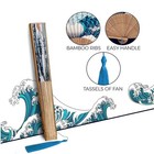 1pc  Japanese Folding Fan Handmade Decorative Kanagawa Wave Foldable Fan Handhel