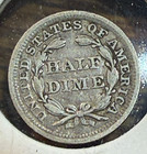 1843 Seated Liberty Half Dime Nice Original Fine Chrc