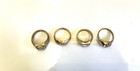 Lot Of Four Vintage 14k 18k  Hge Electroplate Mens Rings
