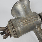Vtg Universal No  1 Meat Grinder Wooden Handle Pork Beef Sausage Made In Usa