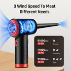 Compressed Air - Cordless Electric Air Duster  Reusable Canned Air For Computers