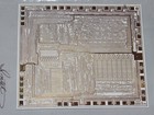 Vintage 1973 Intel 8080 Microprocessor Chip Commemorative Gold Trim Glass Dish 