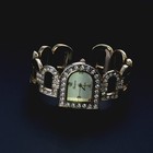 Gold Finish Vintage Style D Face Bangle Cuff Watch For Women New Battery