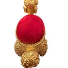 Vtg  Florenza Bobble Head Nodder Poodle Pin Cushion Red Velvet Dog Figurine 1950