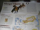 The Mongols   Their Legacy Wall Map National Geographic December 1996