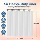72x72 Peva Shower Curtain Liner Waterproof Magnetic Bottom Bathroom