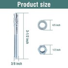 3 8  X3-1 2 Carbon Steel Wedge Anchor For Concrete And Cement  Zinc Plated Sc   