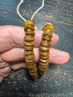 Antique Tibetan Yak Bone Mala Necklace     108 Beads   Vintage Disc-shaped Prayer