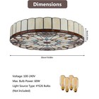 Vintage Round Ceiling Light  ceiling Lamp Flush Mount Lighting Fixture New