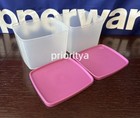 Tupperware Freezer It Square Rounds 800ml Clear Container Set Of 2 Mulberry New