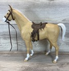 Vintage Marx Johnny West Thunderbolt Palomino Horse Figure Saddle Reins Read