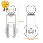 Cable Pulley Wheel Stainless Steel  Bearing Inside  Rope Pulley For Pulley Syste
