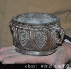 5 old China Ancient Dynasty Bronze Fengshui Beast Incense Burner Censer Statue