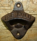 Rustic Cast Iron Ice Cold Vintage Style Wall Mount Beer Bottle Open Here
