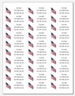 150 American Flag Return Address Labels Personalized Printed  1 X 2 5 8 In 