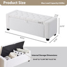 43 Inch Storage Ottoman Bench  Bench For Bedroom End Of Bed  Ottoman With Storag