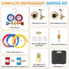 Ac Manifold Gauge Set A c Refrigeration 3 Way Hose Fit For R502 R134a R12 R22
