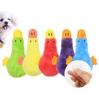 Dog Plush Squeak Toys Stuffed Puppy Chew Toy Pet Supplies Duck-shape Toy