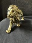 8 5  X 5 0  Golden Resin Walking Lion Figurine Statue Home Decor Unique Gift