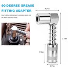 90 Degree Grease Coupler Adapter  3-jaw Right-angle Greases Gun Fittings