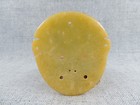 Chinese Hetian Jade Hand-carved Figure Face Pattern Ancient Statue Peadant A