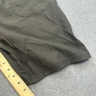 Prana Mens Stretch Zion Shorts Cargo Pocket Standard Fit Belt Gray 36 Flat Front