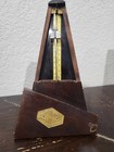 Vintage Seth Thomas Metronome De Maelzel Wood Wind Up Music Timer Works