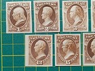 Us Stamps treasury Dept   o72p3-o82p3 Official Trial Color Proof On India  Vf