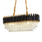 31 5  Modern Crystal Chandelier Adjustable Led Gold Black Ceiling Light Fixtures
