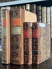 Lot Of 4 Antique Leather Bound Books 19th Century