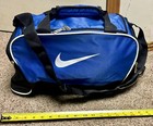 Nike Gym Sports Duffel Bag Blue Black Nylon Handle Gym Shoulder Strap Clean Nice