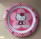 Hello Kitty   Kids 5-piece Plastic Dinner Set   Pink Gingham 