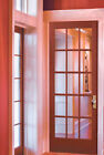 15 Lite Red Oak Clear Tempered Glass Stainable Solid Core Interior French Doors