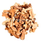 10 Small Pocket Holding Size Comfort Crosses Made Of Genuine Olive Wood Gift