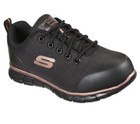 Skechers Work Slip Resistant Black Shoes Women s Memory Alloy Toe Safety 108025
