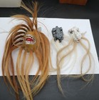 Vintage  1  Pascola Mask Carved Wood Yaqui Mayo Horsehair Lot Of 3 Cottonwood