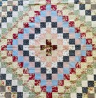 New Cotton Patchwork Quilt Top  81  X 81   Around The World  W-c