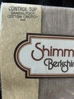 Vtg Nos Berkshire Shimmers Pantyhose Sz 3 Silver Control Top Sandalfoot  4429